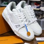 Giày Louis Vuitton Lv Trainer #54 Signature White Like Auth