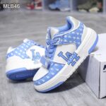 Giày MLB Chunky Liner Mid Classic Monogram LA Blue Like Auth