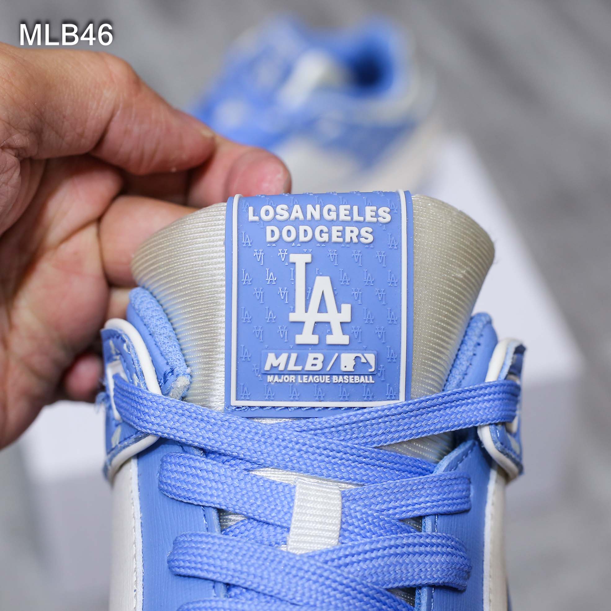 Giày MLB Chunky Liner Mid Classic Monogram LA Blue Like Auth