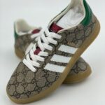 Giày Adidas x Gucci Gazelle Beige GG Monogram