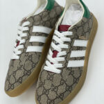 Giày Adidas x Gucci Gazelle Beige GG Monogram