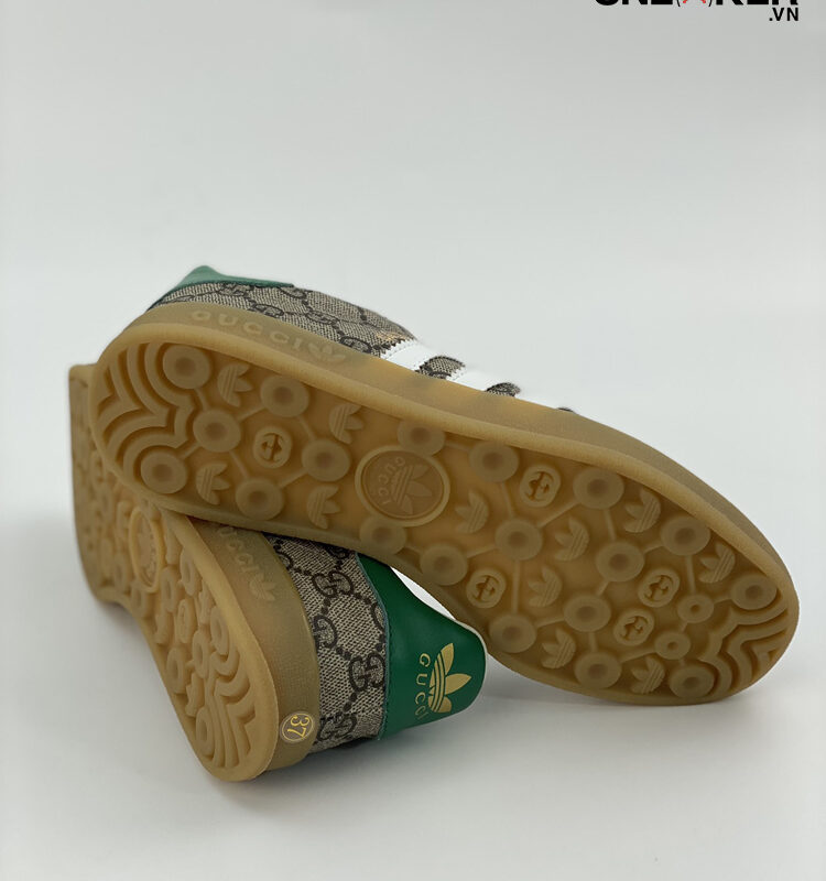 Giày Adidas x Gucci Gazelle Beige GG Monogram