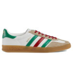 Giày Adidas x Gucci men's Gazelle Sneaker in White Leather