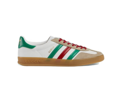 Giày Adidas x Gucci men's Gazelle Sneaker in White Leather