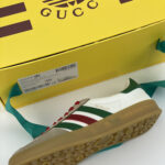 Giày Adidas x Gucci men's Gazelle Sneaker in White Leather