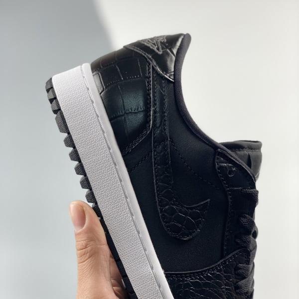 Giày Nike Air Jordan 1 Low Golf Black Croc