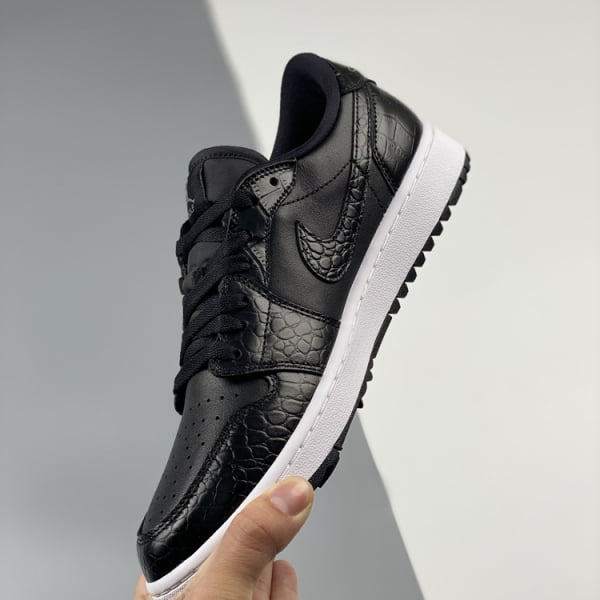 Giày Nike Air Jordan 1 Low Golf Black Croc