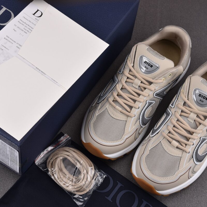 (BEST) Dior B30 Sneaker Cream Mesh and Technical Fabric