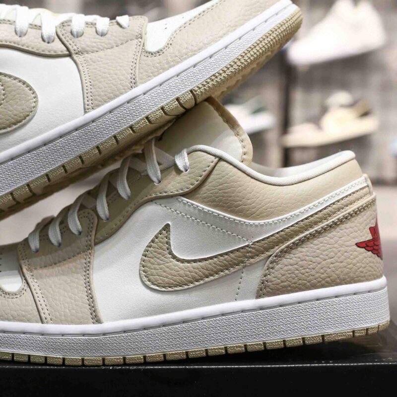 Giày Air Jordan 1 Low SE Heavy Tan Leather Best Quality