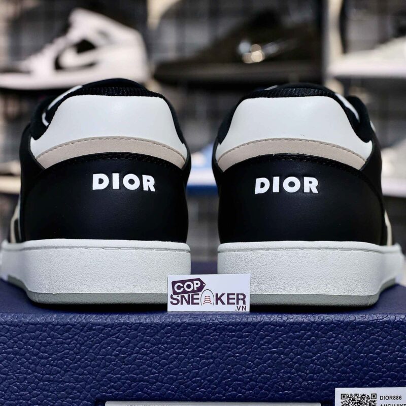 Giày Dior B27 Low Black White Beige họa tiết Oblique Galaxy Like Auth