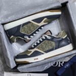 Giày Dior B27 Low Brown and Deep Gray họa tiết da Oblique Galaxy Like Auth