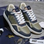 Giày Dior B27 Low Brown and Deep Gray họa tiết da Oblique Galaxy Like Auth