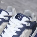 Giày Dior B27 Low Deep Blue and White họa tiết da Oblique Galaxy Like Auth