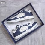 Giày Dior B27 Low Deep Blue and White họa tiết da Oblique Galaxy Like Auth