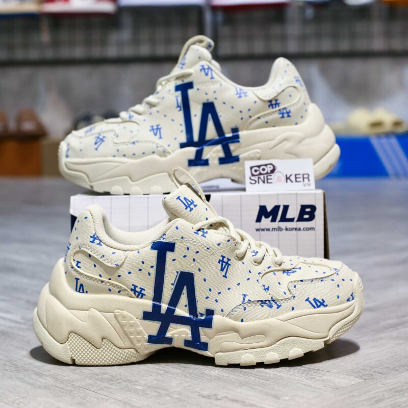 MLB BigBall Chunky Saffiano Diamond Monogram LA Dodgers Ivory
