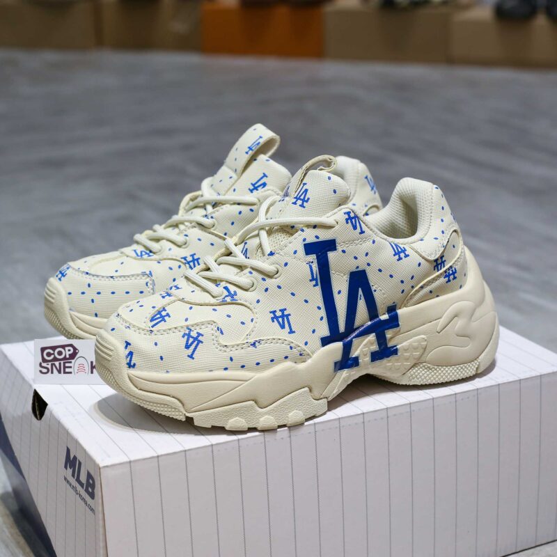 MLB BigBall Chunky Saffiano Diamond Monogram LA Dodgers Ivory