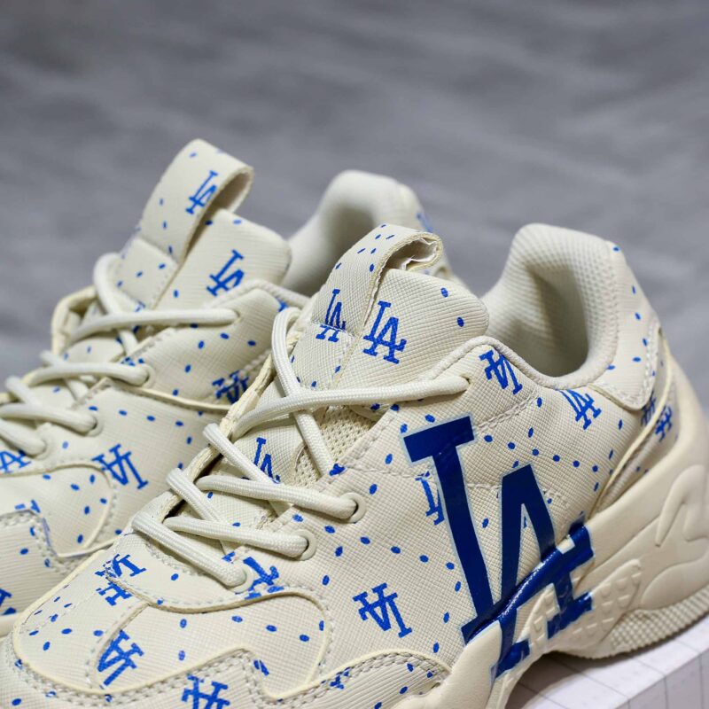 MLB BigBall Chunky Saffiano Diamond Monogram LA Dodgers Ivory