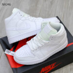 Giày Nike Air Jordan 1 Mid Triple White Like Auth