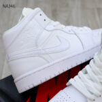 Giày Nike Air Jordan 1 Mid Triple White Like Auth
