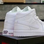 Giày Nike Air Jordan 1 Mid Triple White Like Auth
