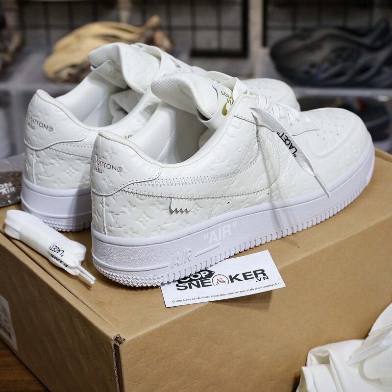 Giày Louis Vuitton x Nike Air Force 1 Low By Virgil Abloh ‘White’ Best Quality