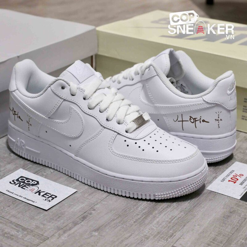 Giày Nike Air Force 1 Low ’07 White Travis Scott Cactus Jack (Utopia Edition) Best Quality