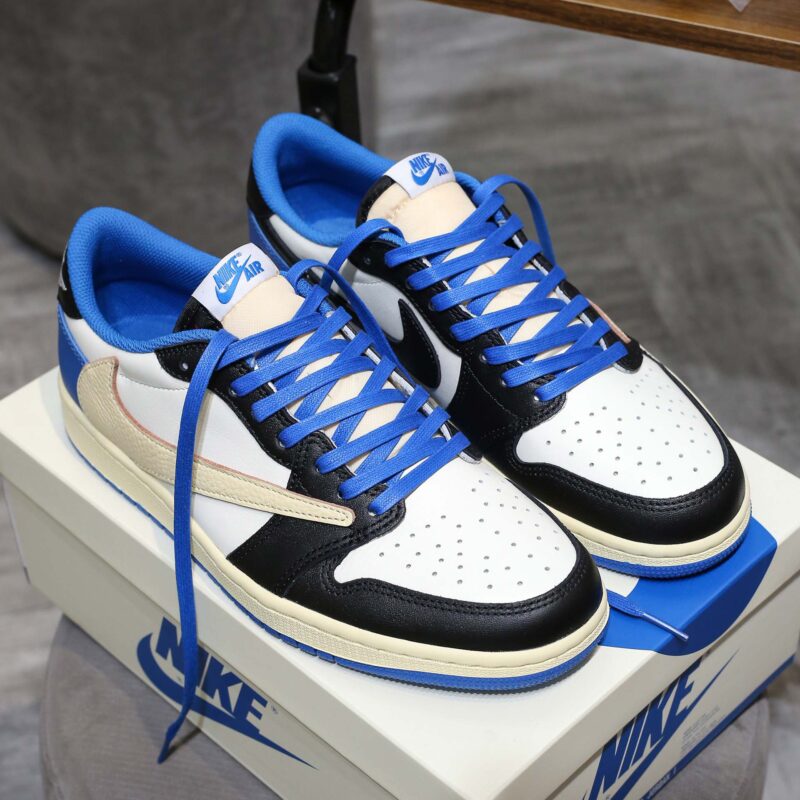 Giày Nike Air Jordan 1 Low Travis Scott x Fragment Royal Blue Best Quality