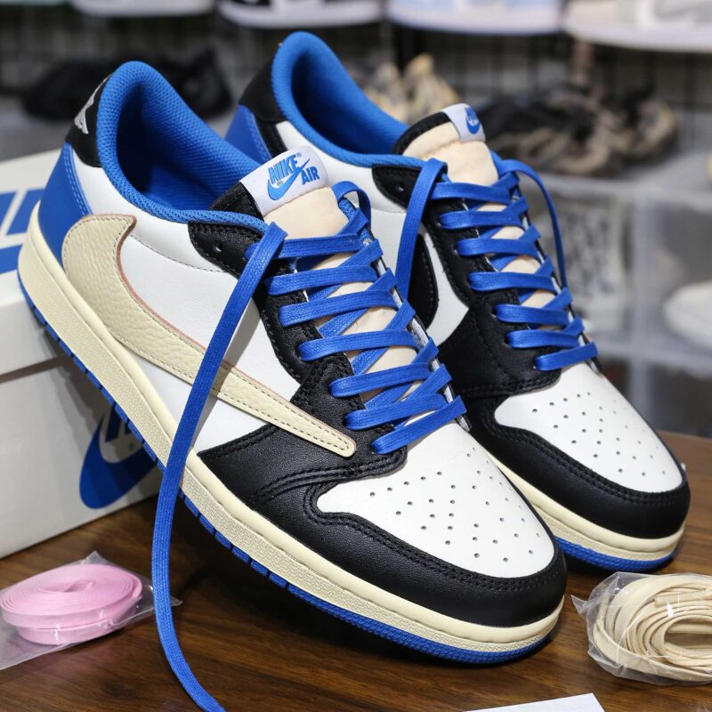 Giày Nike Air Jordan 1 Low Travis Scott x Fragment Royal Blue Best Quality