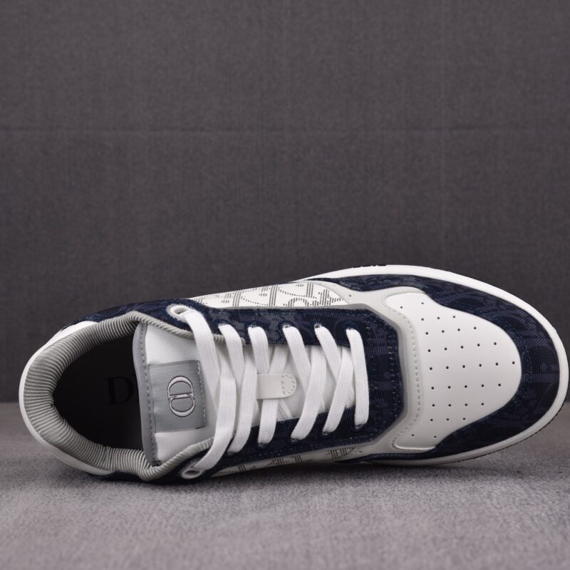 (BEST) Dior B27 Low Denim Blue White Dior Tears Oblique Galaxy Leather