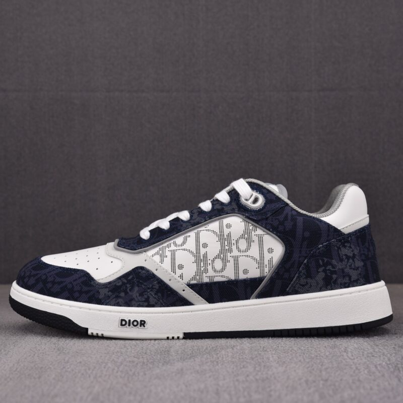 (BEST) Dior B27 Low Denim Blue White Dior Tears Oblique Galaxy Leather