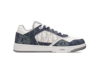 Giày Dior B27 Low Denim Blue White Dior Tears Oblique Galaxy Leather Like Auth