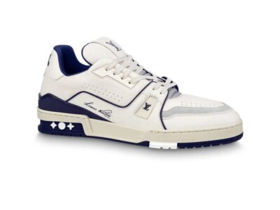 Giày Louis Vuitton Lv Trainer #54 Signature Marine Blue Best Quality