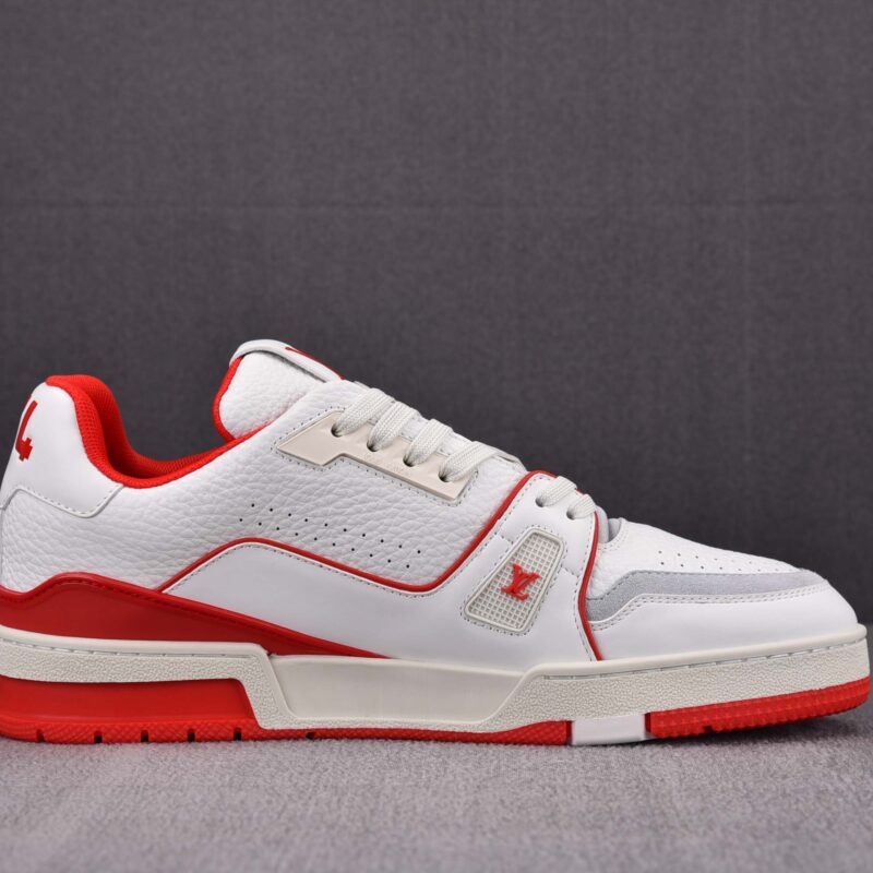 Giày Louis Vuitton LV Trainer #54 Signature White Red Best Quality