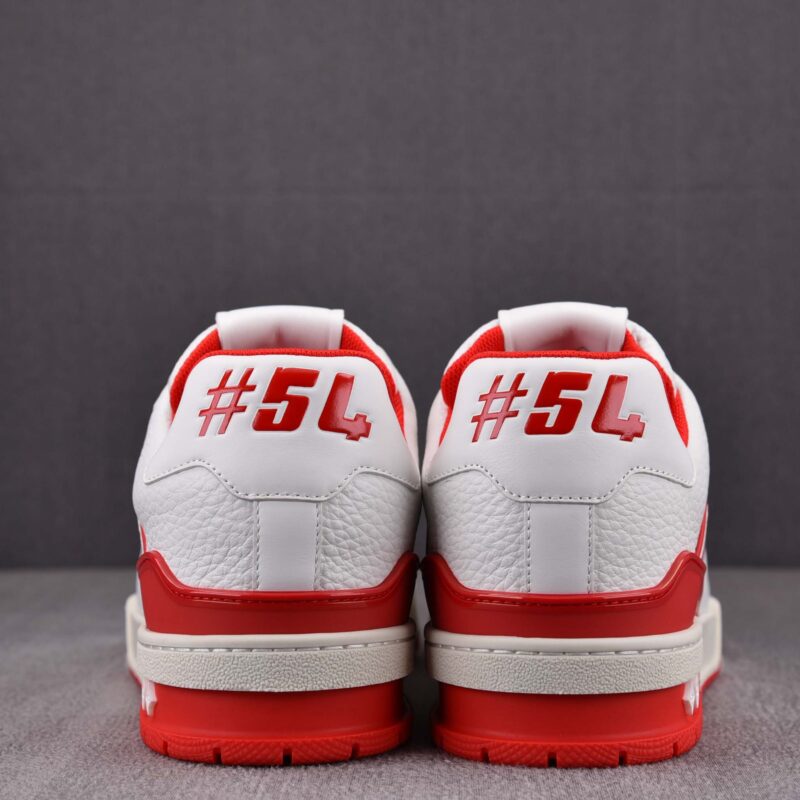 Giày Louis Vuitton LV Trainer #54 Signature White Red Best Quality