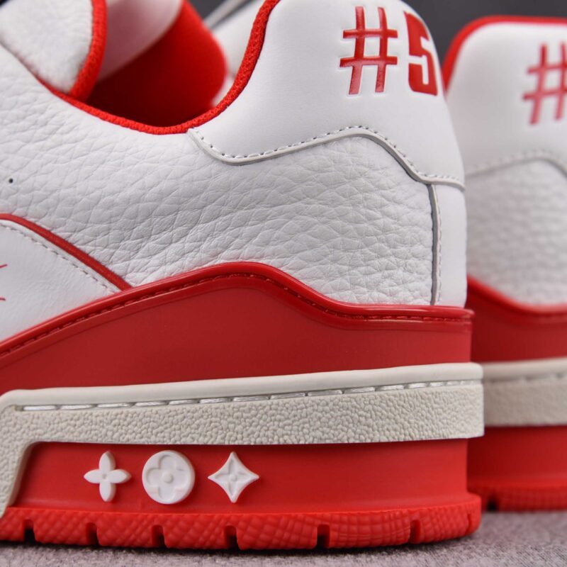 Giày Louis Vuitton LV Trainer #54 Signature White Red Best Quality