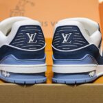 Giày Louis Vuitton LV Trainer Blue Trơn 2023 Best Quality
