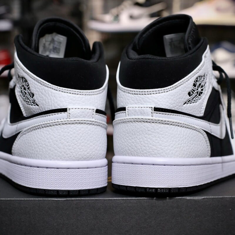 Nike Air Jordan 1 Mid Tuxedo White Black Like Auth