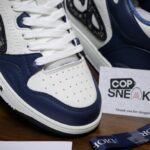 Giày Dior B57 Mid Navy Blue White Dior Oblique Jacquard Best Quality