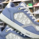 Giày Dior B27 Low University Blue White họa tiết Dior Oblique Galaxy Like Auth