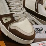 Giày Louis Vuitton LV Trainer Moka Trơn 2023 Best Quality
