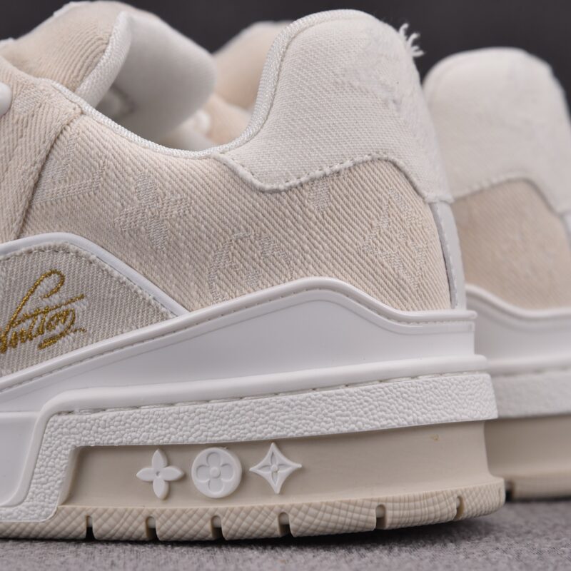 (BEST) Louis Vuitton LV Trainer Monogram Denim 'BEIGE'