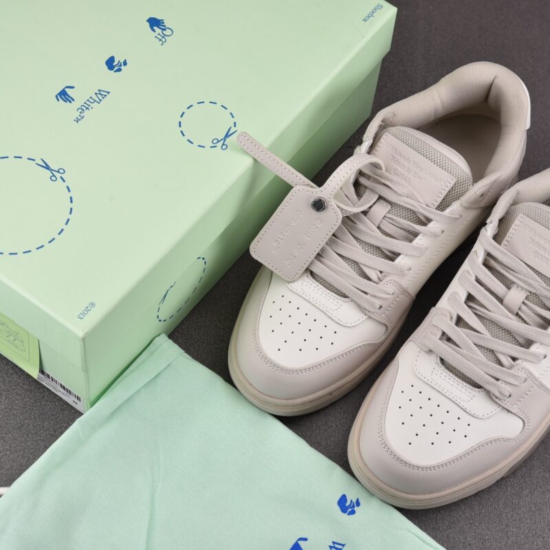 (BEST) OFF-WHITE Out Of Office OOO Low Tops 'WHITE BEIGE'