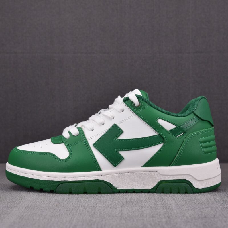 (BEST) OFF-WHITE Out Of Office OOO Low Tops 'WHITE GREEN'