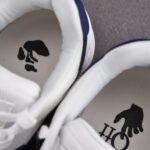 (BEST) OFF-WHITE Out Of Office OOO Low Tops 'WHITE NAVY'