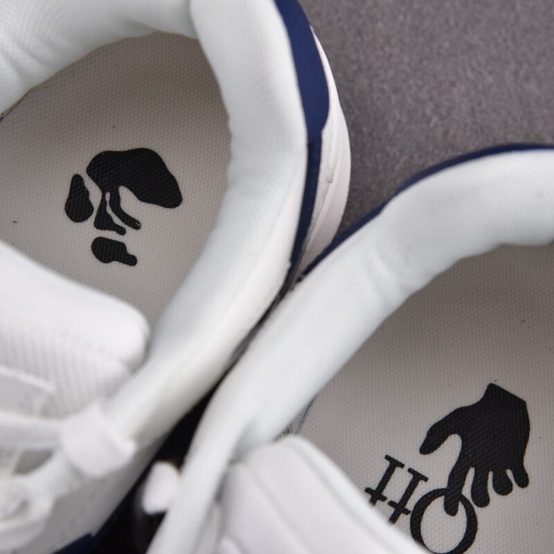(BEST) OFF-WHITE Out Of Office OOO Low Tops 'WHITE NAVY'