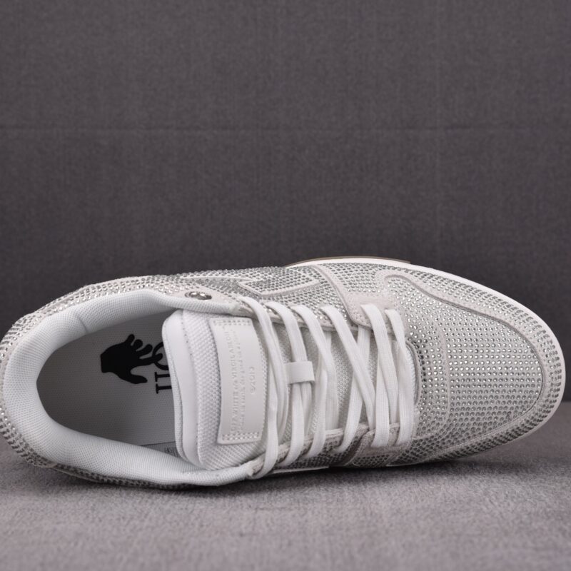 (BEST) OFF-WHITE Out Of Office OOO Low Tops 'SILVER STRASS'