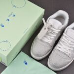 (BEST) OFF-WHITE Out Of Office OOO Low Tops 'SILVER STRASS'