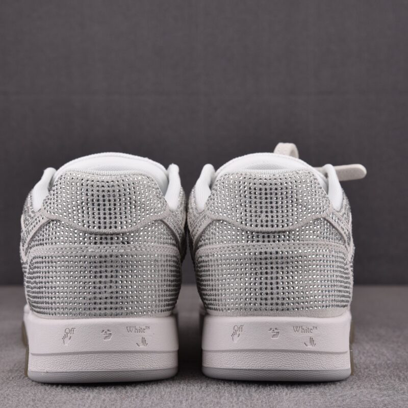 (BEST) OFF-WHITE Out Of Office OOO Low Tops 'SILVER STRASS'