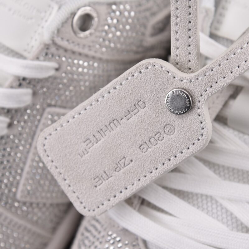 (BEST) OFF-WHITE Out Of Office OOO Low Tops 'SILVER STRASS'