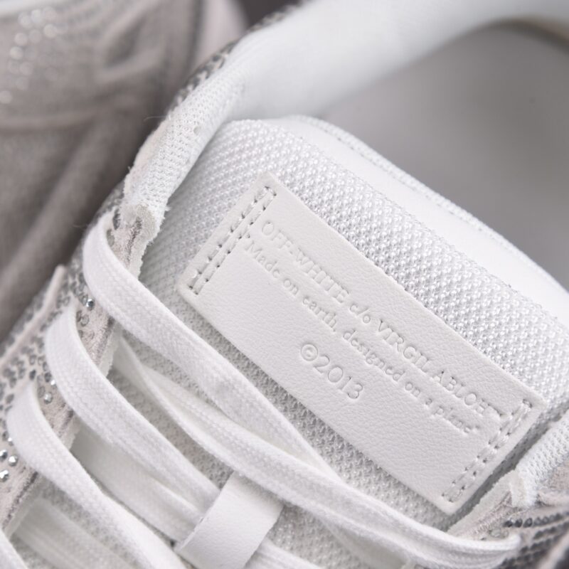 (BEST) OFF-WHITE Out Of Office OOO Low Tops 'SILVER STRASS'